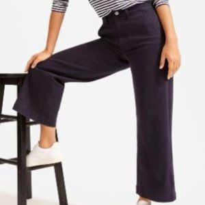 Everlane Wide-Leg Crop Pant - Navy